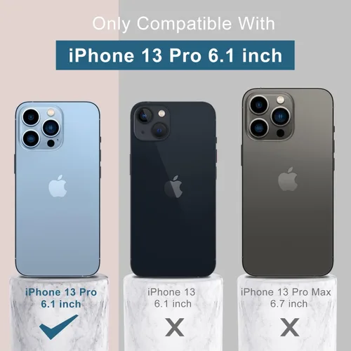 Vista 7 de DEENAKIN Funda compatible con iPhone 13 Pro con protector de pantalla, silicona suave y sedosa, funda mejorada para cámara, probada contra caídas