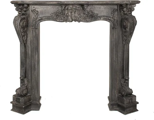 Vista 13 de Creative Co-Op - Mantel decorativo de madera para chimenea, color crema envejecida