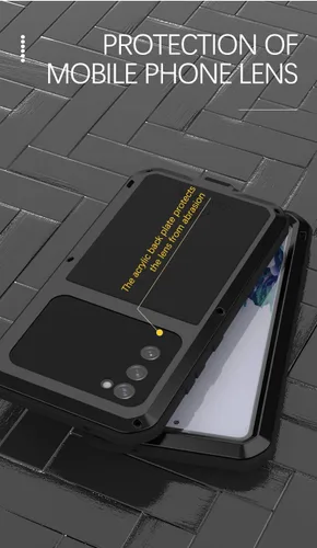 Vista 8 de LOVE MEI Funda protectora de cuerpo completo para Samsung Galaxy S20 FE 5G, deportes al aire libre, militar, resistente, impermeable, a prueba