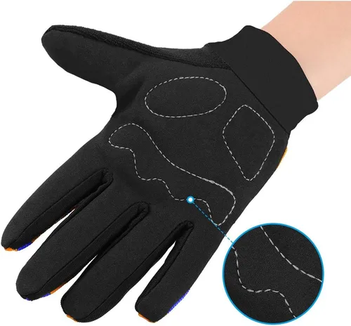Vista 5 de Accmor Guantes de ciclismo para niños, guantes de pesca para niños de 4 a 10 años, guantes deportivos para niños y niñas, transpirables