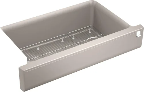 Vista 8 de Kohler K-8223-CM5 Cairn - Grifos para fregadero de cocina, color beige mate