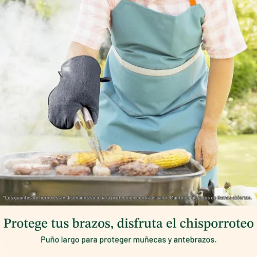 Vista 4 de Cuisinart Chambray - Guantes para horno de cocina, resistentes al calor Carbón