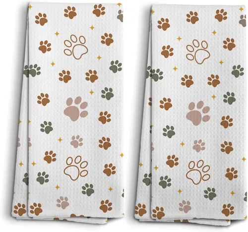 Vista 20 de Basset Hound Dog - Juego de 2 toallas de cocina y paños de cocina, decoración de perro, regalos de Basset Hound para mujeres, 16 x 24 pulgadas