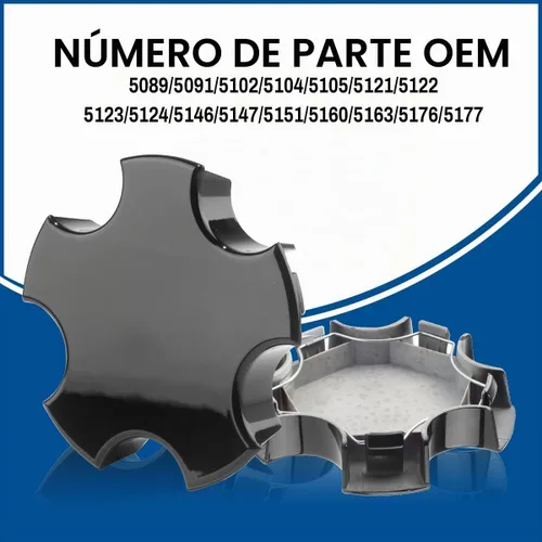 Vista 3 de 4 tapas centrales de rueda compatibles con Corvette C5 Z06 2000-2004 de repuesto negro S207-09 WCA-155