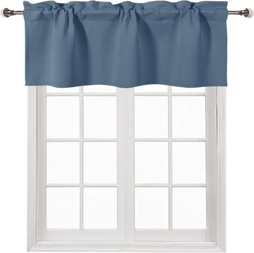 Vista 90 de DWCN Cenefa para ventana de cocina, con bolsillo para barra, para ventana, sala de estar/sótano, 36 x 16 pulgadas de largo, 1 panel, beige