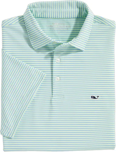 Vista 29 de Vineyard Vines Polo Bradley Stripe Sankaty para hombre Ocean Breeze Tejeda