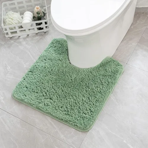 Vista 64 de MIULEE Alfombras de baño negras, suaves y pequeñas, absorbentes, antideslizantes, de secado rápido, esponjosas, para baño, bañera y duchas, lavables