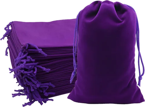 Vista 9 de Mandala Crafts Bolsas de terciopelo negro con cordón de 14 x 14 pulgadas, 10 bolsas grandes de terciopelo con cordón a granel para regalos de fiesta