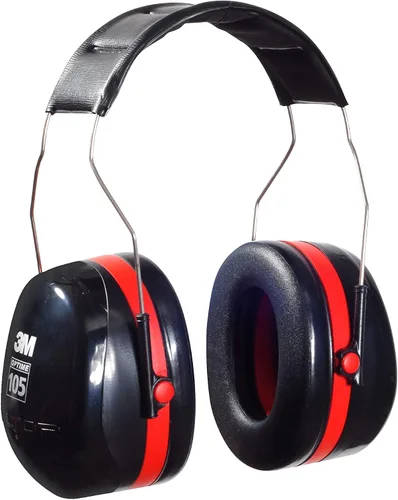 Vista 2 de 3M Peltor Optime 105 - Orejeras sobre la cabeza, NRR 30 dB (paquete de 2)