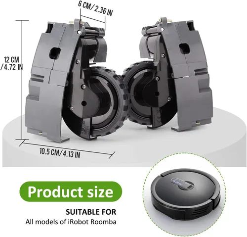 Vista 2 de Módulo de montaje de rueda de accionamiento derecho izquierdo (2 unidades), módulo de repuesto de rueda de aspirador robot para Roomba 500 600 700
