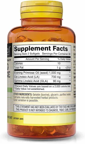 Vista 2 de Mason Vitamins Aceite de onagra Cápsulas blandas para la salud de la mujer, 60 unidades (1284-60)