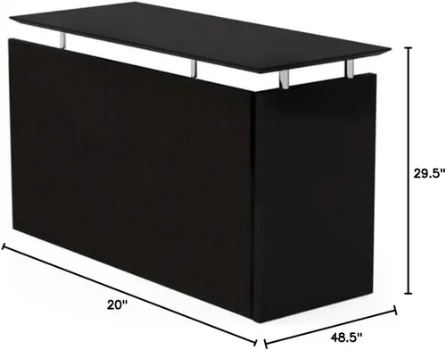 Vista 2 de Safco Mayline MNRTLDC Medina 48-1/2 "W Retorno sin manos para usar con escritorios, se vende por separado, laminado Mocha