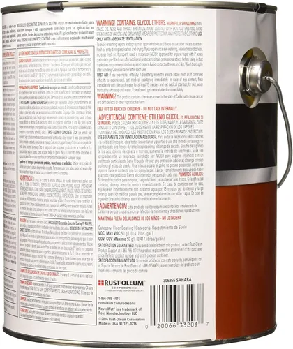 Vista 3 de Rust-Oleum 306265 306265 - Revestimiento de hormigón Sahara de 1 galón, 1 galón (paquete de 1)