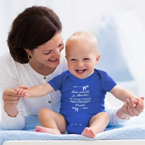 Vista 3 de Body de bebé personalizado para bebé de algodón para niño y niña