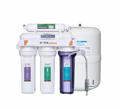 Vista 10 de s Sistema de filtración de agua de ósmosis inversa, bajo el fregadero 6 etapas ALK pH+ Remineralización RO sistema de filtro de agua, sin bomba
