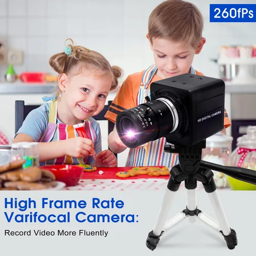 Vista 6 de 260fps Variable Focus Camera 2.8-12mm 4X Optical Zoom Webcam, 1080P Varifocal Web Cam Manual Zoom Lens Webcamera,Raspberry Pi Windows Mac Vari-Focus