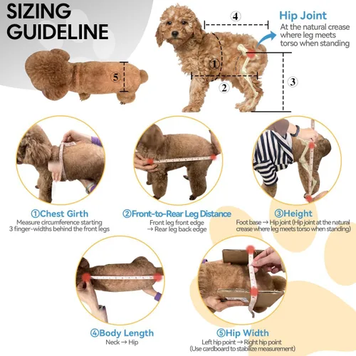 Vista 4 de Silla de ruedas para perros mejorada 2025 para patas traseras, silla de ruedas pequeña para perros con patas traseras discapacitadas, carritos