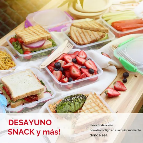 Vista 3 de Tafura Recipientes y cajas para sándwiches de alta calidad, sin BPA, para loncheras, duradero y reutilizable, soporte para sándwiches para mayor