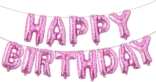 Vista 12 de Globos de cumpleaños con texto en inglés «Happy Birthday», de papel de aluminio para decoración (idioma español no garantizado), Azul Start