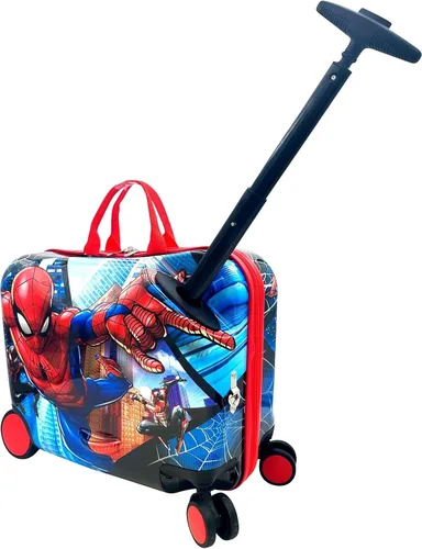 Vista 5 de Fast Forward Maleta de 18 "para niñosequipaje de mano con ruedas para niños pequeños de remolque, Varios colores, Spiderman