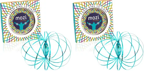 Vista 10 de Mozi Pulsera geométrica de flujo mágico, fácil de usar, juguete en espiral 3D, pulsera giratoria para niños y adultos (negro y dorado) (paquete de 2)