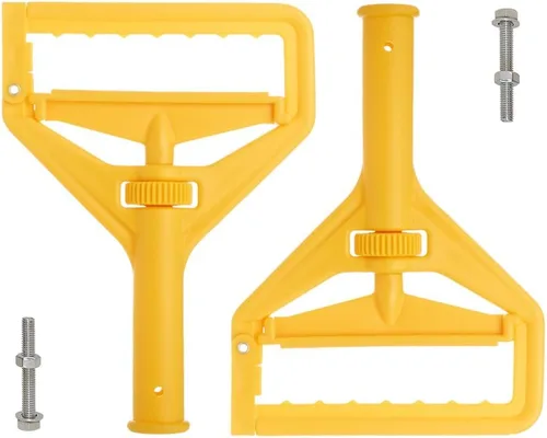 Vista 11 de Abrazaderas de trapeador comercial, mango de trapeador de cambio rápido, soporte de repuesto de cabezal de trapeador resistente, mango de trapeador