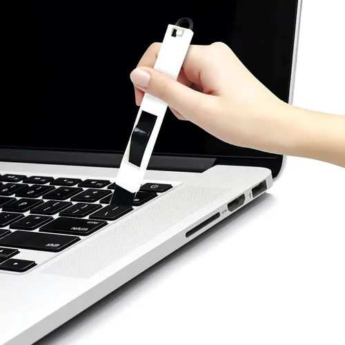 Vista 7 de Kit de limpieza de computadora, cepillo de limpieza de teclado con bolsa de transporte 20 en 1, cepillo antiestático para computadora, reproductor
