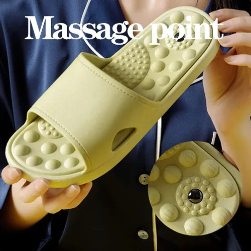 Vista 3 de MEHWSUR Pantuflas de masaje antideslizantes de acupresión y reflexología para interiores, sandalias antideslizantes para parejas, sandalias