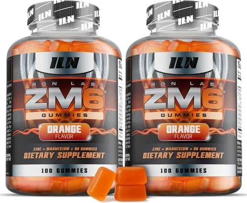 Vista 10 de Iron Labs - Gomitas ZM6 para hombres y mujeres, gomitas de zinc y magnesio (100 unidades, sabor naranja, vegano), suplementos de citrato de magnesio
