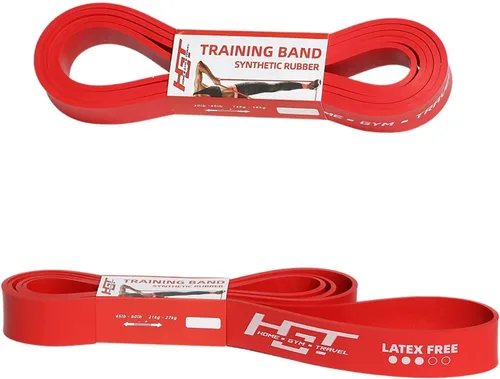 Vista 7 de HGT - Banda de resistencia larga – Banda de entrenamiento extra fuerte sin látex para mujeres y hombres – Soporta estiramiento, yoga y pilates