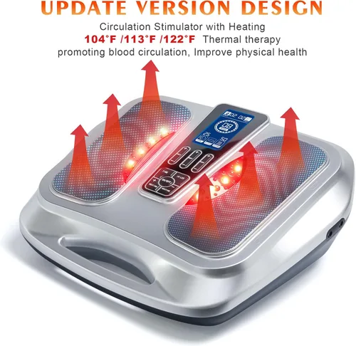 Vista 3 de OSITO Estimulador de circulación de pies con calor, apto para FSA o HSA, masajeador de pies EMS para neuropatía, alivio del dolor, masajeador