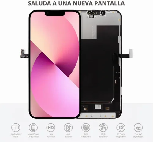 Vista 2 de Kit de reparación de repuesto de pantalla para iPhone 13 Pro Max de 6.7 pulgadas con herramientas, fácil instalación, compatible con True Tone &