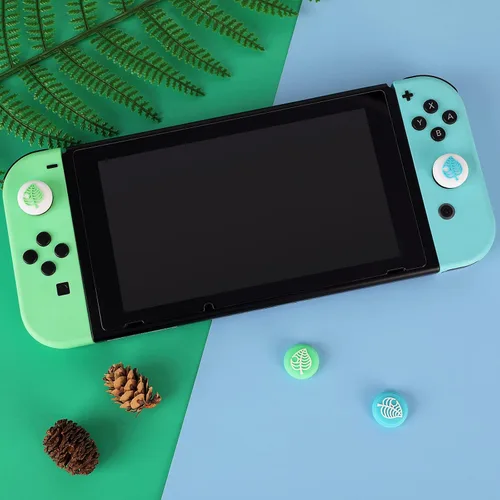 Vista 2 de Tscope Lindas tapas de agarre para el pulgar para Nintendo SwitchSwitch Lite Controller para Animal Crossing Consolo Joystick Analog Soft Silicone