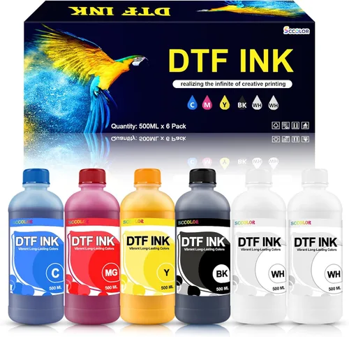Vista 14 de DTF Ink 1000ML 1 paquete de recarga de tinta digital de inyección de tinta de base de agua premium para impresoras directas a película con cabezal