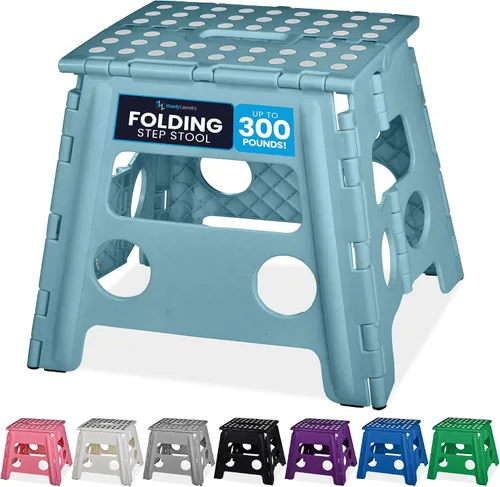 Vista 25 de Handy Laundry Taburete plegable de paso - Taburete plegable lo suficientemente resistente para apoyar a adultos y lo suficientemente seguro