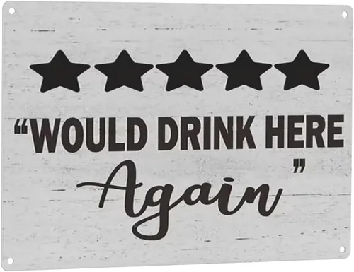 Vista 14 de Letrero de metal con texto en inglés «No Working During Drinking Hours» para hombre, retro, vintage, hogar, bar, pub, clubes, cafeterías