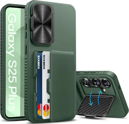 Vista 9 de para Samsung Galaxy S25 Funda, Compatible con MagSafe y Soporte Integrado y Grado Militar de Resistencia a Caídas, Funda Magnética Translúcida