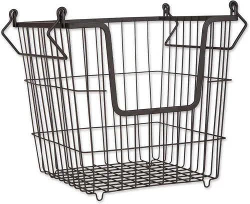 Vista 16 de DII - Cubo de almacenamiento de alambre de metal, pequeño, 11 x 11 x 6 pulgadas, negro