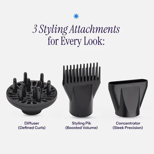 Vista 6 de Hot Tools Pro Artist 2400 Turbo Ceramic + Ionic - Secador de pelo Secado rápido, ligero Ionic Blow Dryer, Fast Drying, 6 Heat/Speed Settings +