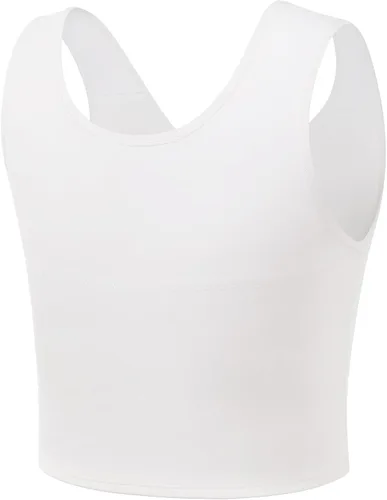 Vista 2 de Trans Chest Binder Transgender FTM Cosplay Breathable Half Breast Binder Tank Top