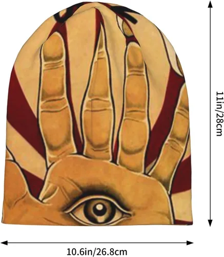 Vista 6 de Gorro holgado de punto de calavera para mujeres y hombres