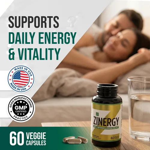 Vista 2 de Dr. Zisman ZINERGY Apoyo natural de energía y vitalidad – Fórmula totalmente natural para hombres y mujeres – Mejora los niveles de energía