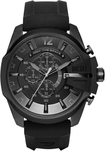 Vista 14 de Diesel Mega Chief Reloj de acero inoxidable para hombre con movimiento analógico o digital