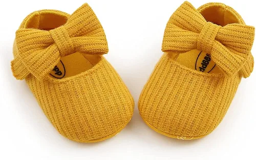 Vista 5 de QWZban Zapatos planos Mary Jane para recién nacidos, con suela suave, lazo y lazo, para boda, para recién nacidos, ligeros, de 0 a 18 meses