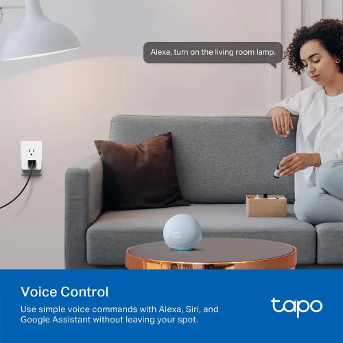 Vista 8 de TP-Link Tapo Enchufe inteligente Mini, Compatible con Matter, Compatible con Alexa, Google Home y Samsung SmartThings, Monitoreo de energía, 15A