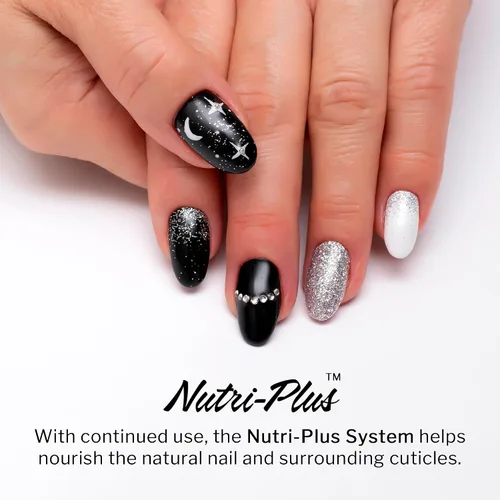 Vista 4 de SNS Polvo de inmersión de uñas, polvo de inmersión de color geloso - Acai Bowl (negro) - Color de uñas de larga duración dura 14 días - Bajo olor