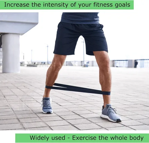 Vista 5 de Resistance Bands Set for Men and Women, Pack of 5 Different Levels Elastic Band for Home Gym Long Exercise Workout – Great Fitness Equipment for