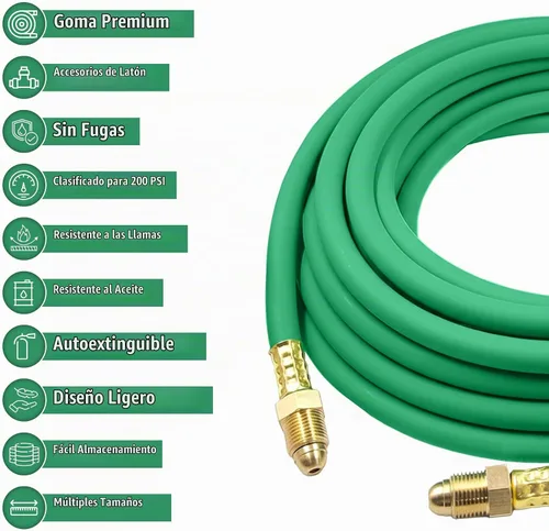 Vista 2 de Manguera de argón de 50 pies para soldadura de gas inerte para MIG/TIG AH-50