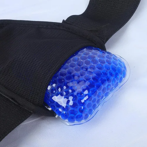 Vista 5 de TAIKULE Cinturón de hernia para hernia inguinal individual, talla única, correa de cintura ajustable negra para escroto pre o posquirúrgico