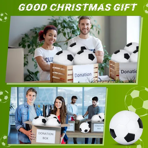 Vista 6 de Jenaai Balón de fútbol a granel con operación de aguja de bomba, Navidad en blanco, autógrafo, pelota de fútbol cristiana, donación de caridad